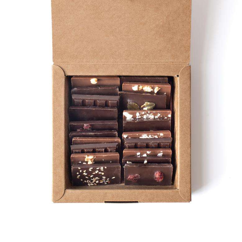 Boîte de 20 mini tablettes bio - Chocolaterie bio et artisanale